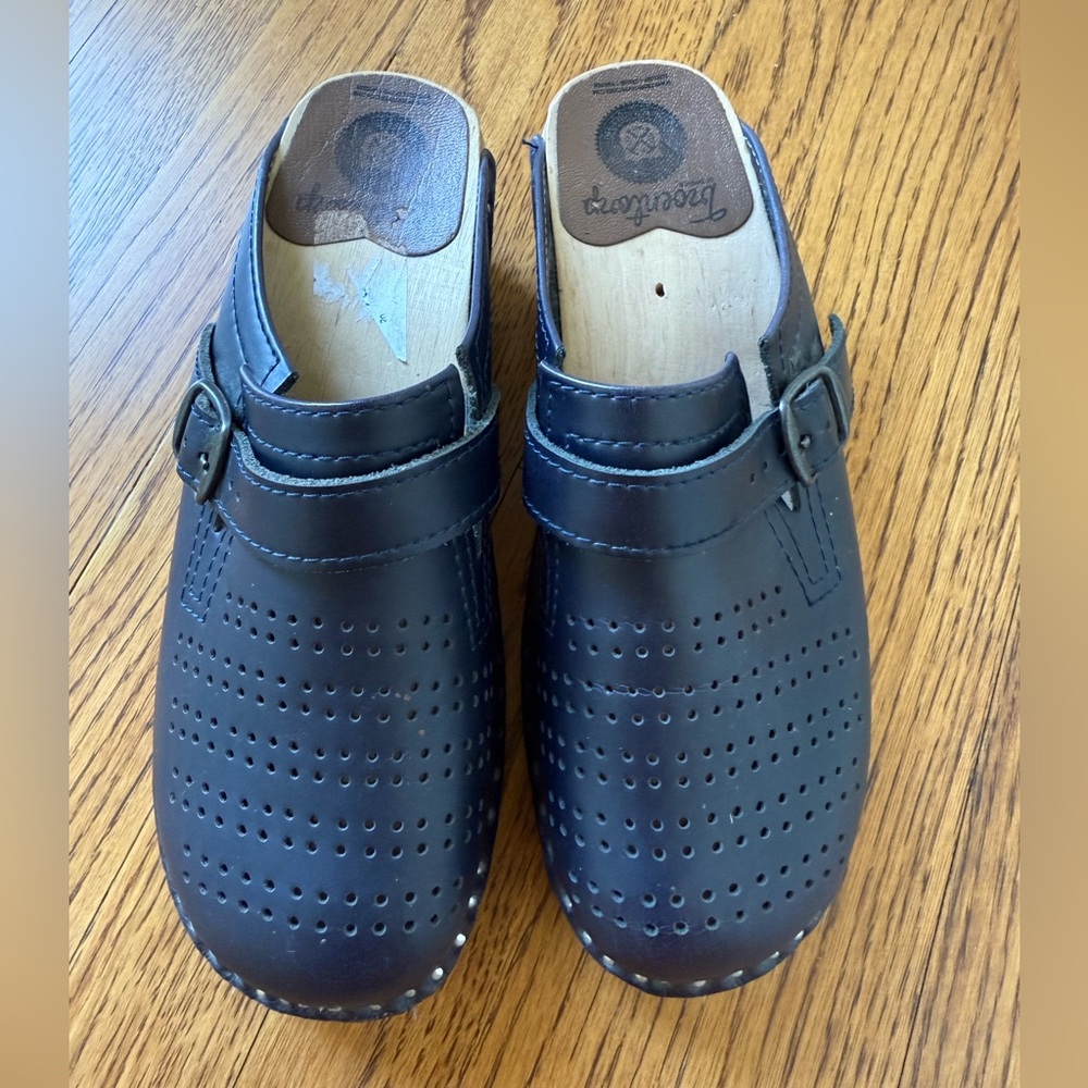 NWOT Swedish Wooden Clogs Troentorp Julius Blue Size EU36